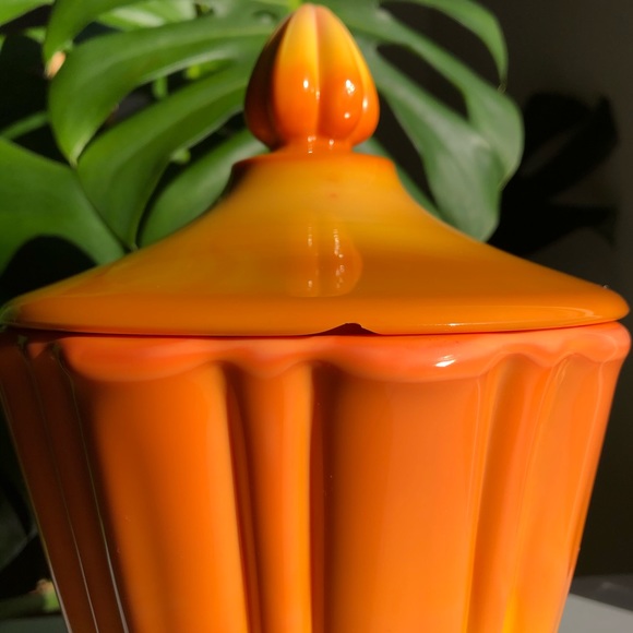 LE SMITH Glass Bittersweet Orange Covered Compote - Picture 6 of 15